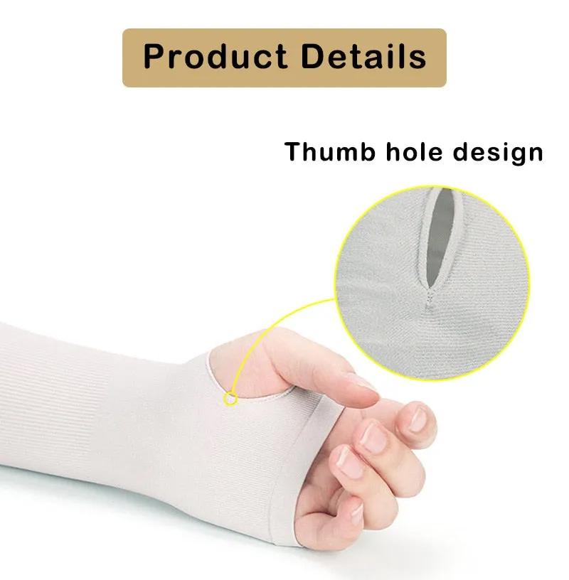 1 Pair Ice Silk Sun Protection Arm Covers