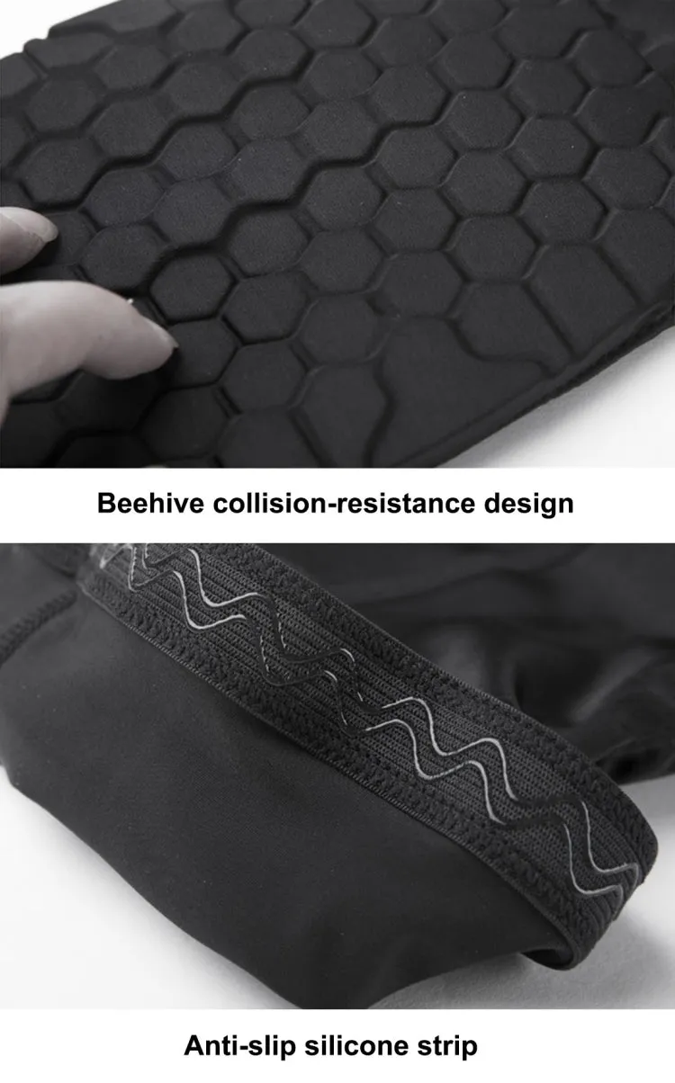 1 PC Beehive Shaped Sports Collision-resistant Lycra Elastic Knee Support Guard, Long Version, Size: L(Black)