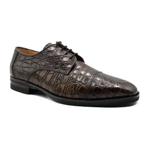 21-532-CGM ANDREA Crocodile Lace Up, Cognac