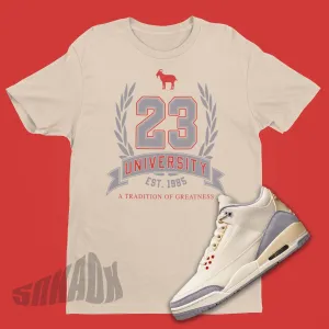 23 University Goat Emoji Shirt to Match Air Jordan 3 SE Canvas