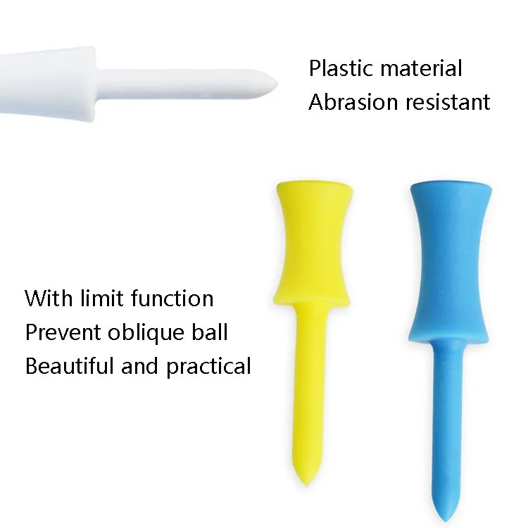 60 PCS PGM QT012 Golf Ribbon Needle Golf Plastic Ball TEE, Random Color Delivery, Specification: 68mm