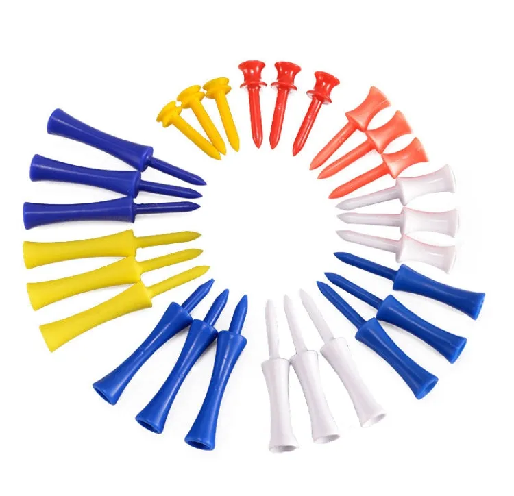 60 PCS PGM QT012 Golf Ribbon Needle Golf Plastic Ball TEE, Random Color Delivery, Specification: 68mm