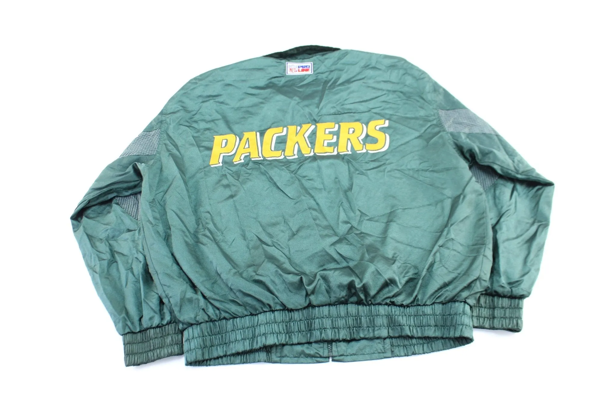 90's Green Bay Packers Embroidered LogoAthletic Zip Up Jacket