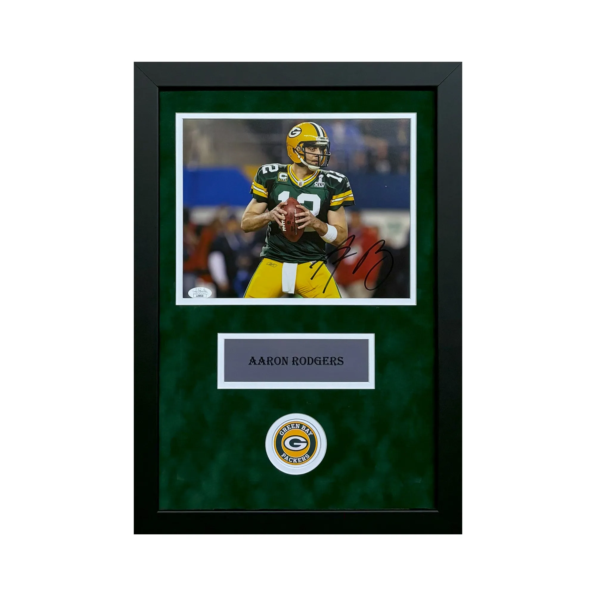 Aaron Rodgers Hand Signed & Framed Green Bay Packers 8x10 Football Photo