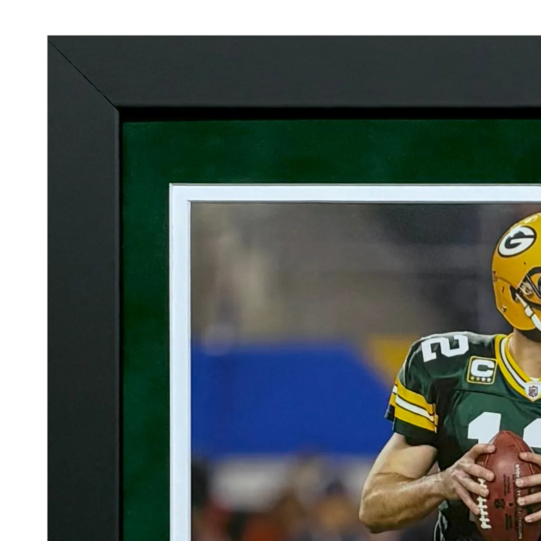 Aaron Rodgers Hand Signed & Framed Green Bay Packers 8x10 Football Photo