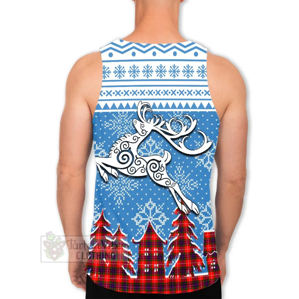 Abernethy Clan Christmas Men's Tank Top Celtic Reindeer Style