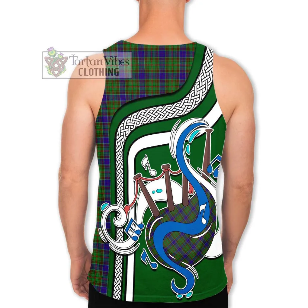 Adam Tartan Men's Tank Top with Epic Bagpipe Style