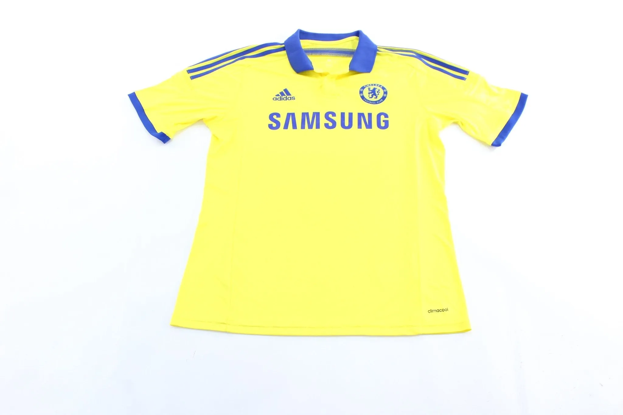 Adidas Embroidered Logo Chelsea Football Club Striped Soccer Jersey