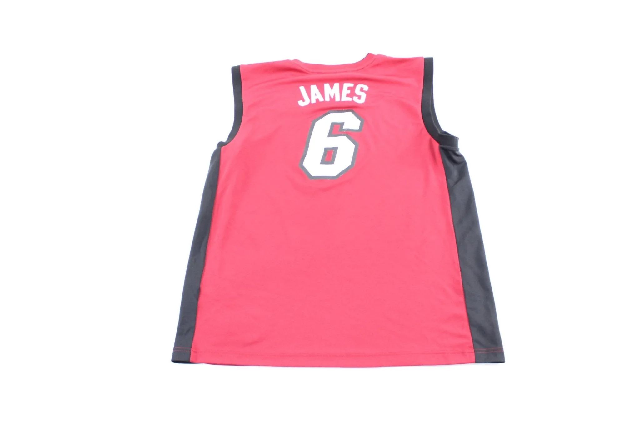 Adidas Embroidered Logo Miami Heat Lebron James Basketball Jersey