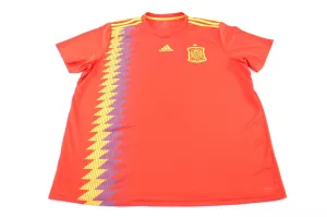 Adidas Embroidered Logo Spain Striped Soccer Jersey