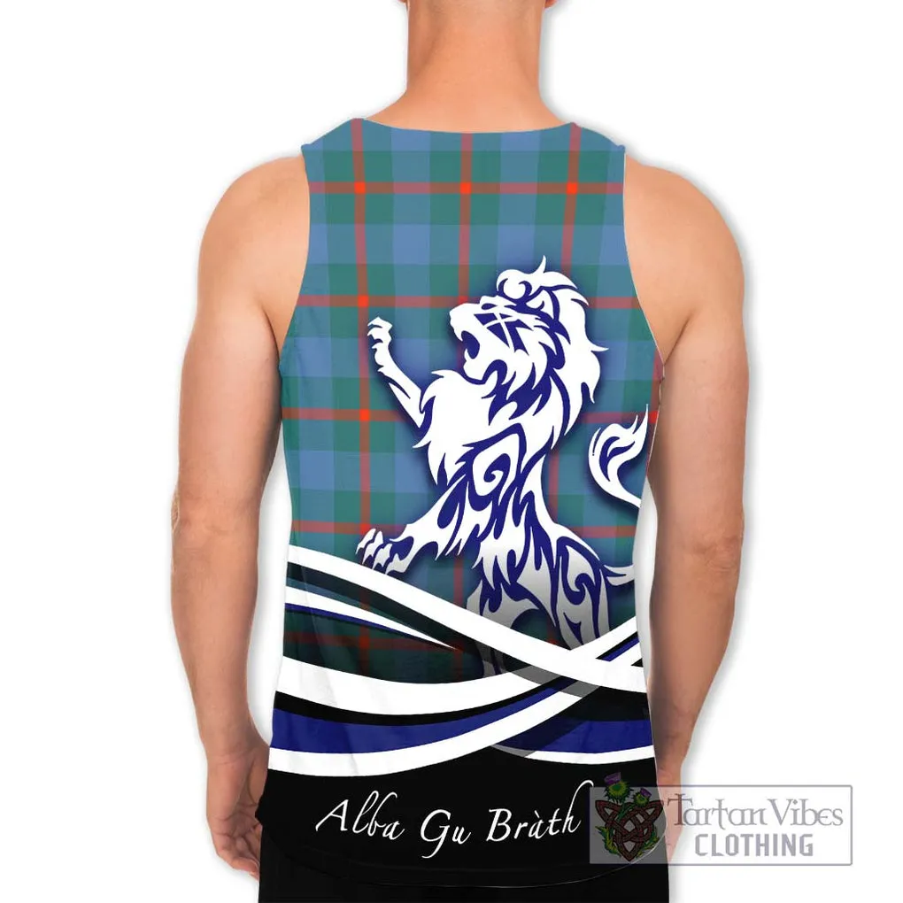 Agnew Ancient Tartan Men's Tank Top with Alba Gu Brath Regal Lion Emblem