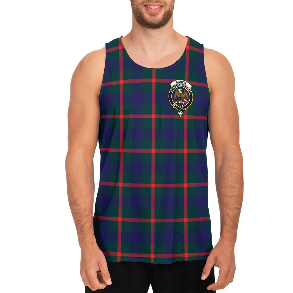 Agnew Tartan Mens Tank Top with Family Crest