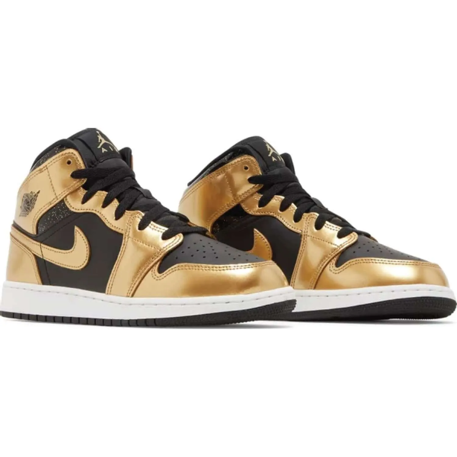 Air Jordan 1 Mid SE GS 'Metallic Gold Black'