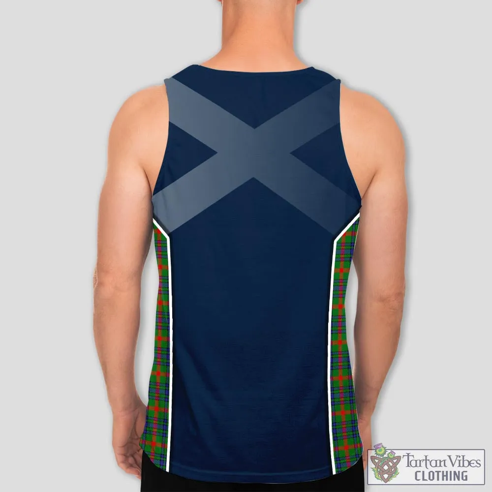 Aiton Tartan Men's Tanks Top with Family Crest and Scottish Thistle Vibes Sport Style