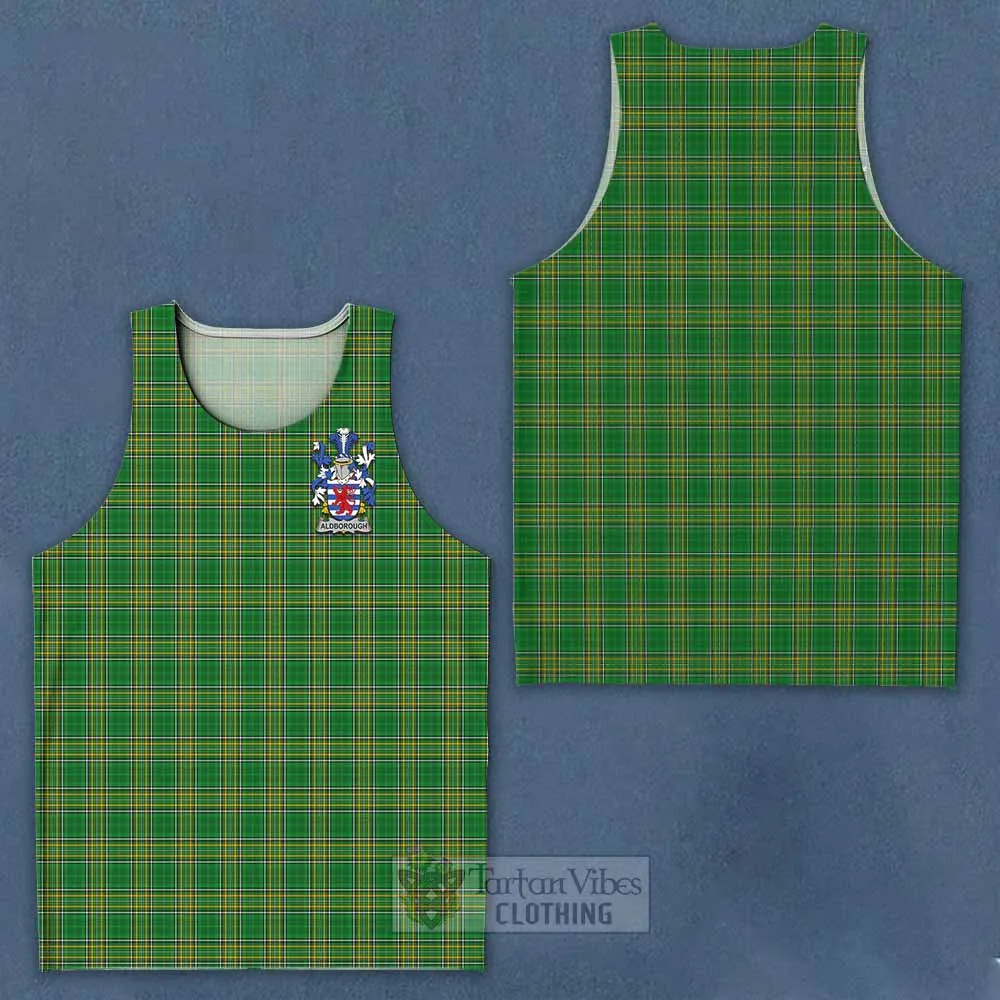 Aldborough Irish Clan Tartan Men's Tank Top with Coat of Arms