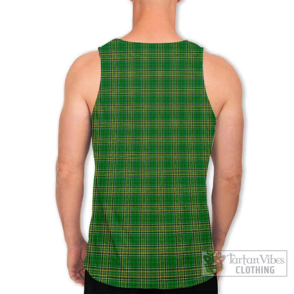 Aldborough Irish Clan Tartan Men's Tank Top with Coat of Arms