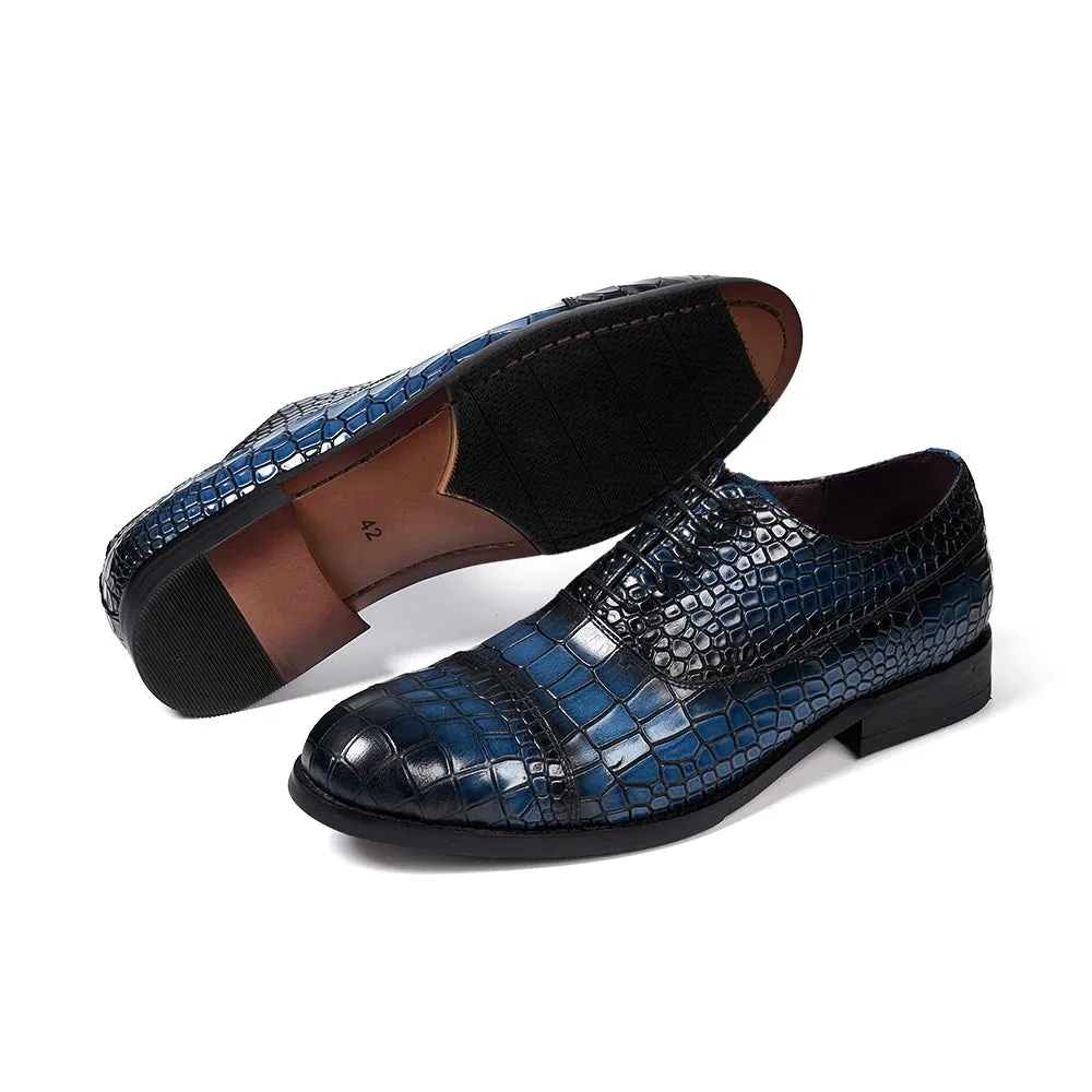 Alligator Pattern Genuine Leather Shoes