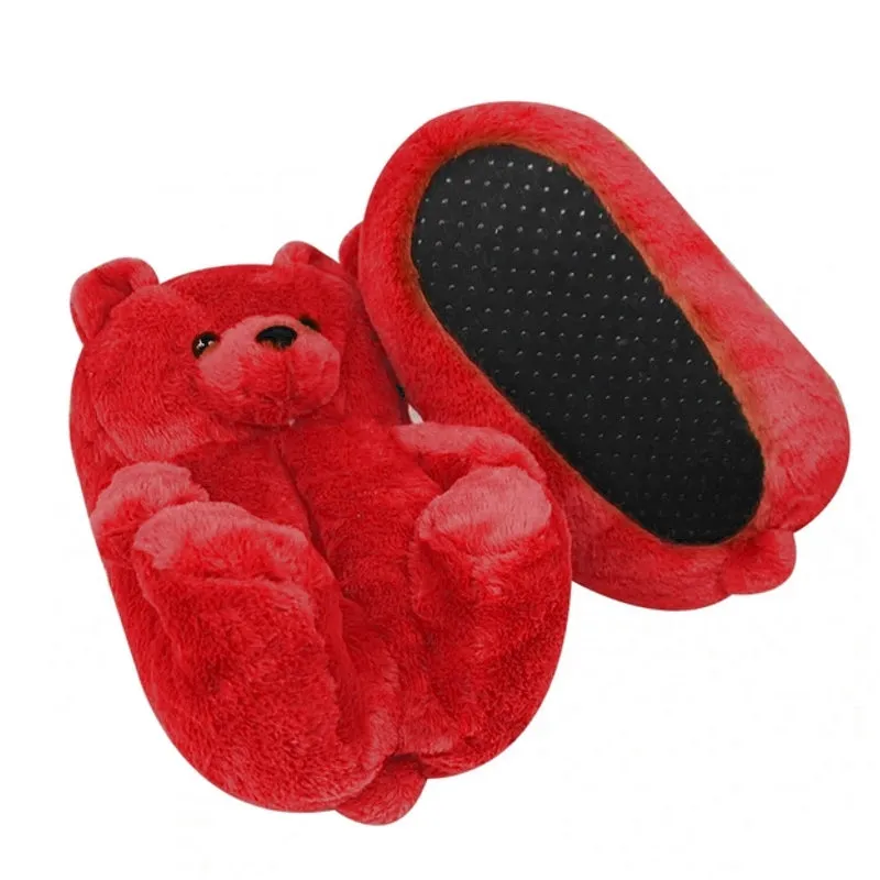 Animal Slippers Cute Bear Plush Slippers Indoor House Cartoon UGG Style