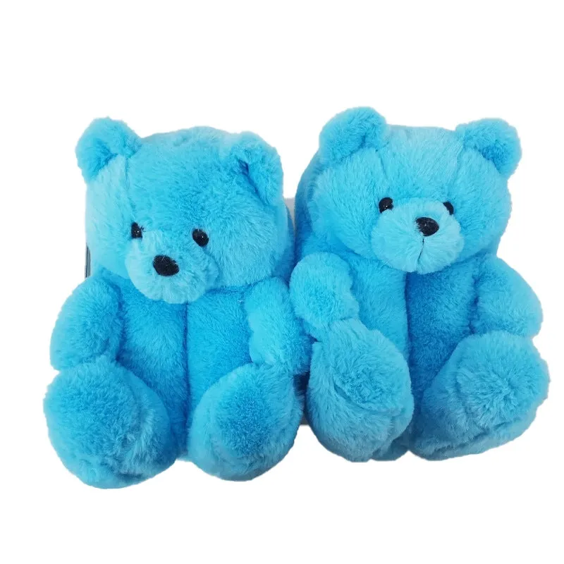 Animal Slippers Cute Bear Plush Slippers Indoor House Cartoon UGG Style