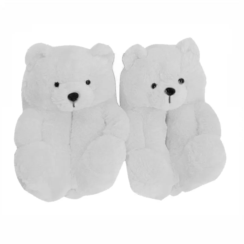 Animal Slippers Cute Bear Plush Slippers Indoor House Cartoon UGG Style