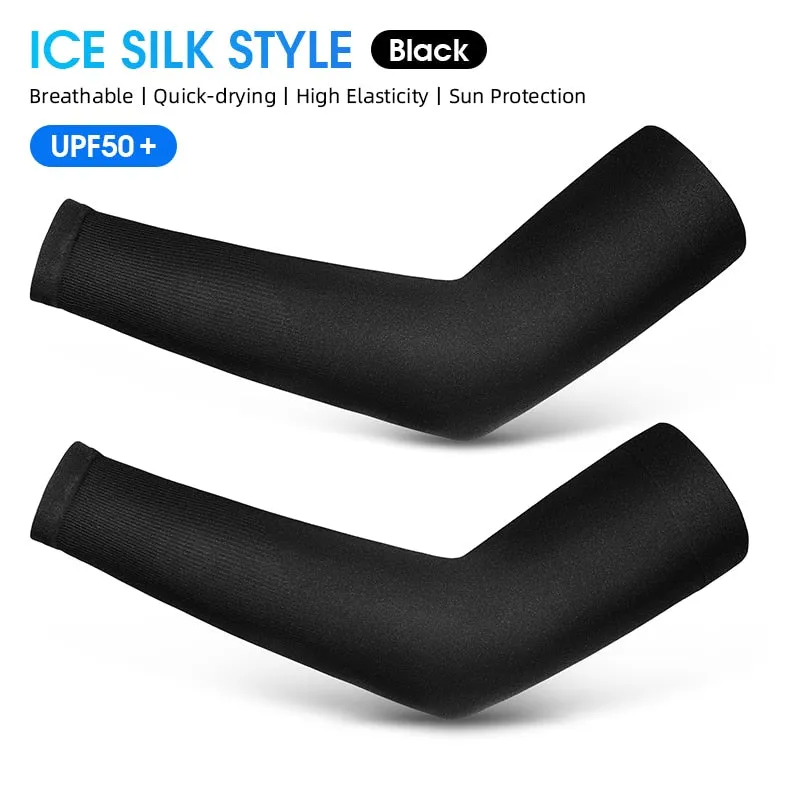 Arm Sleeves Ice Fabric Breathable Quick Dry