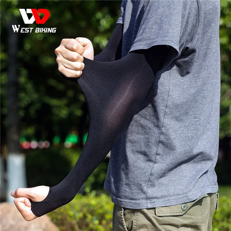 Arm Sleeves Ice Fabric Breathable Quick Dry