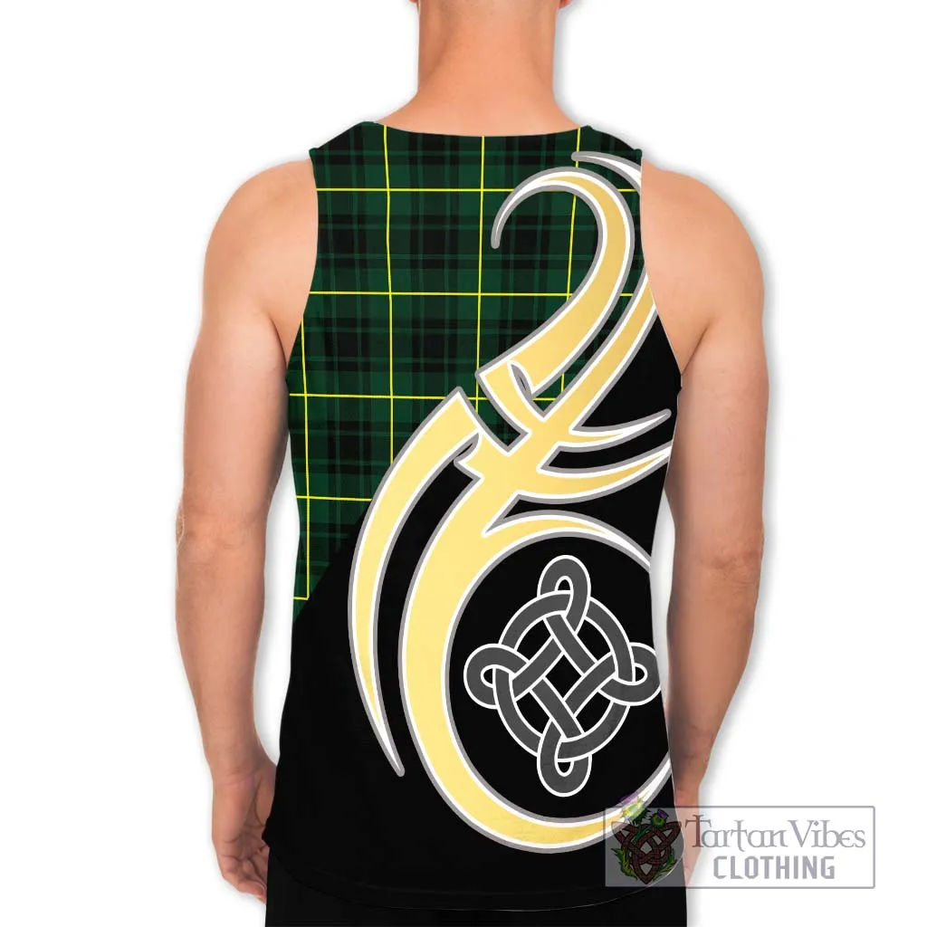 Arthur Modern Tartan Men's Tank Top with Family Crest and Celtic Symbol Style