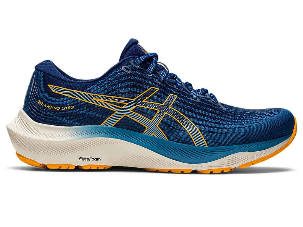 Asics Mens Gel Kayano Lite 3 Running Shoes - Azure/Amber