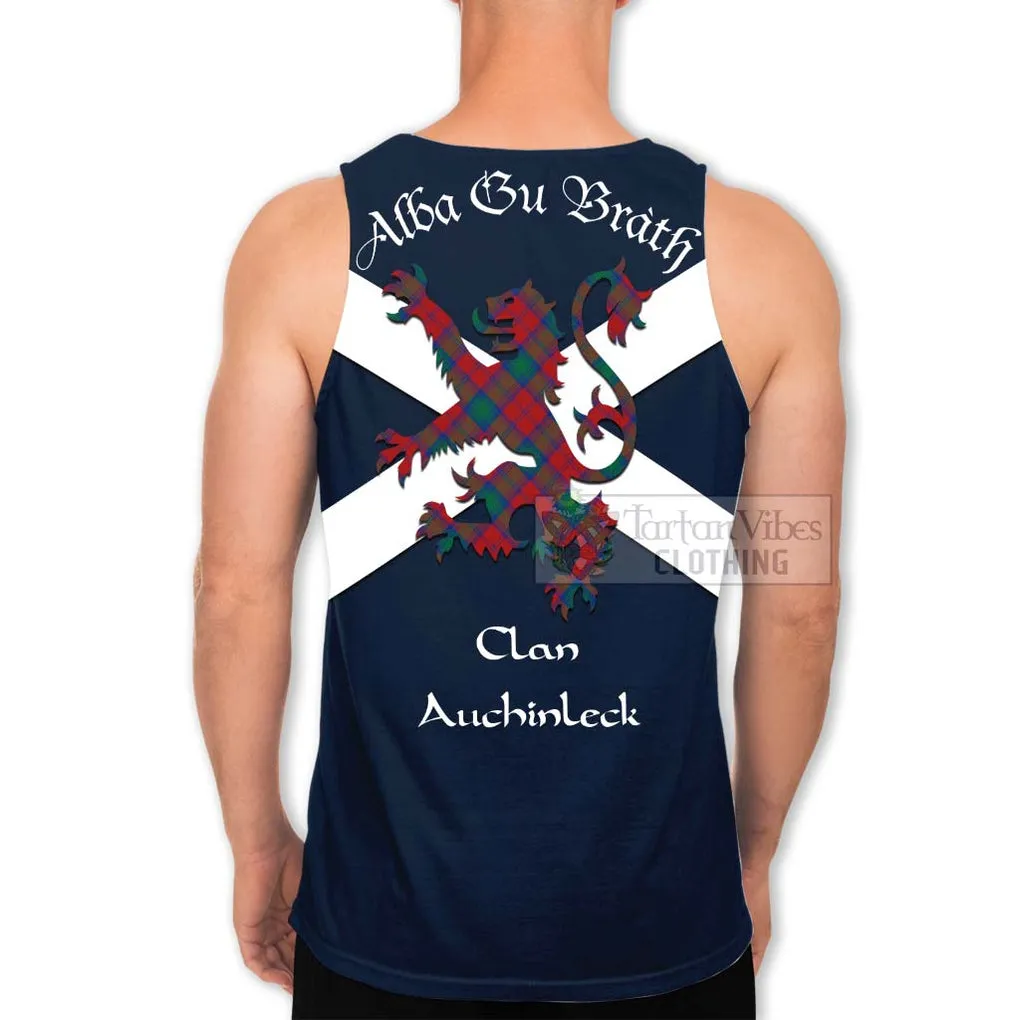 Auchinleck (Affleck) Tartan Lion Rampant Men's Tank Top  Proudly Display Your Heritage with Alba Gu Brath and Clan Name