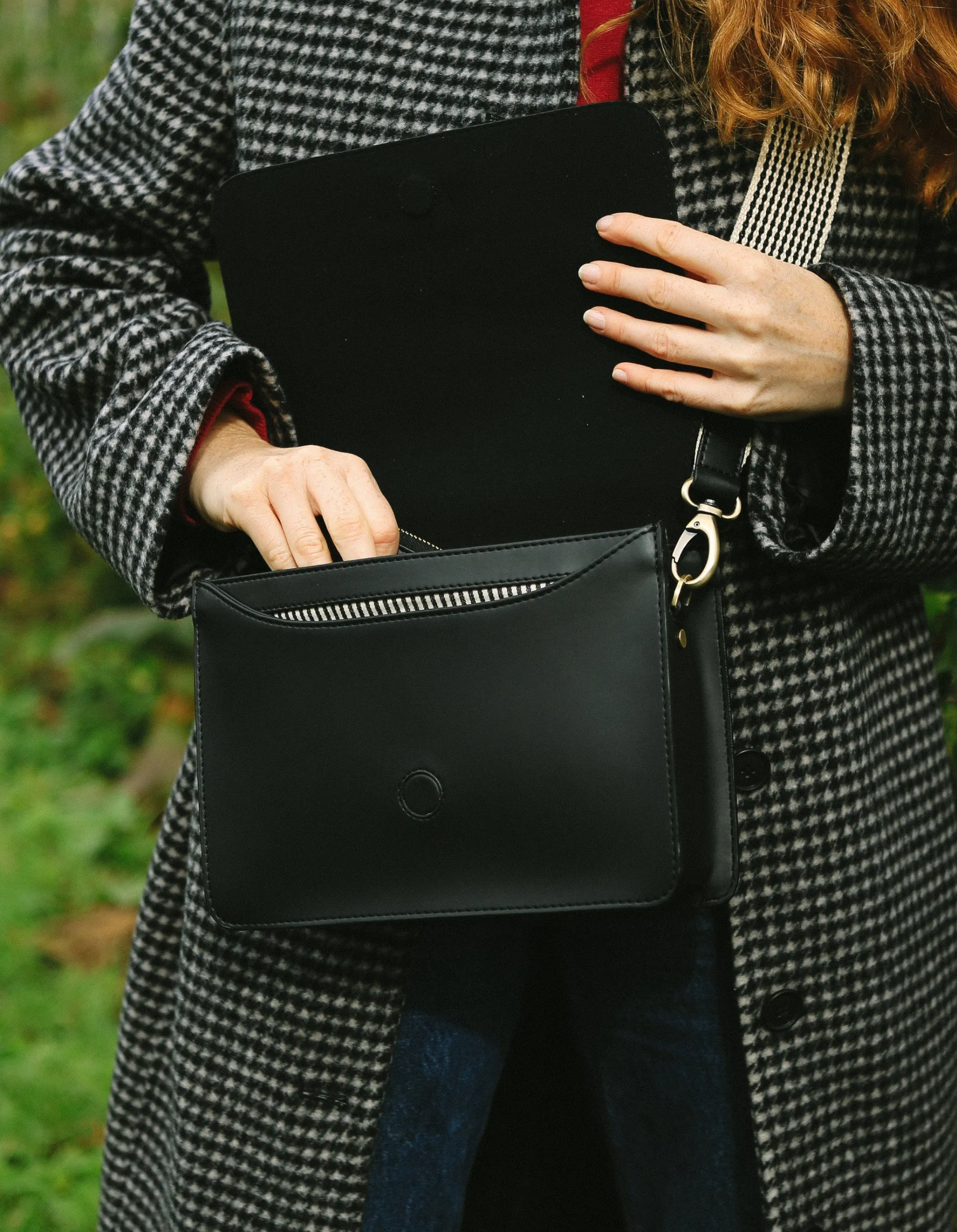 Audrey Black Apple Leather