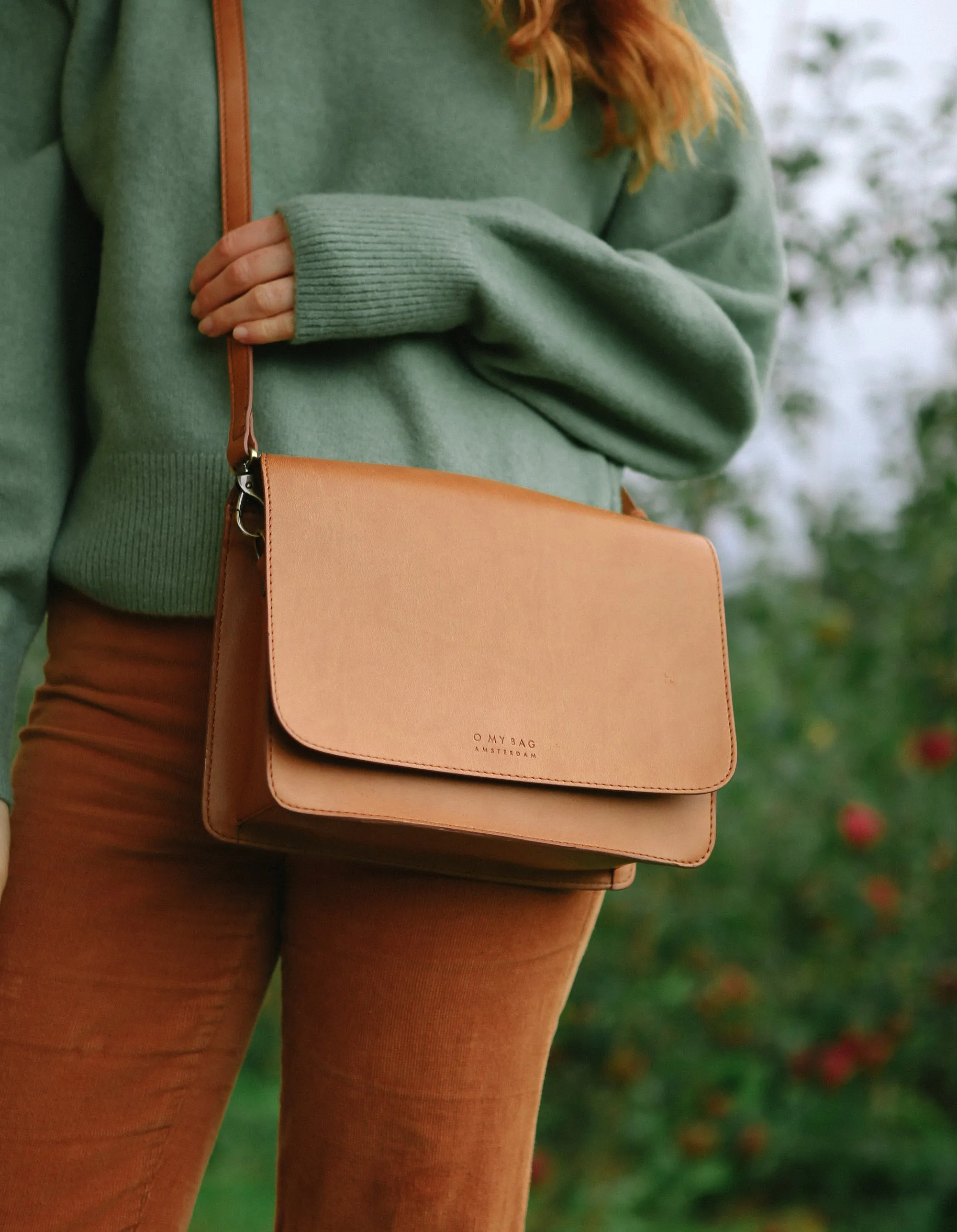 Audrey Cognac Apple Leather