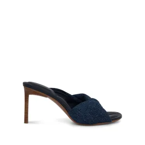 Bagnu Twist Towel Mules in Blue