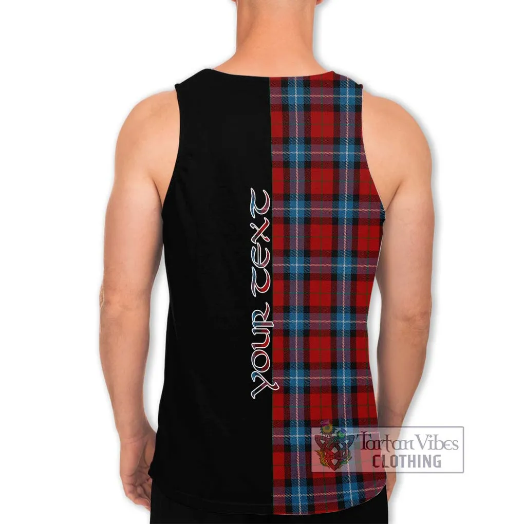 Baillie of Polkemmet Red Tartan Men's Tank Top with Family Crest and Half Of Me Style