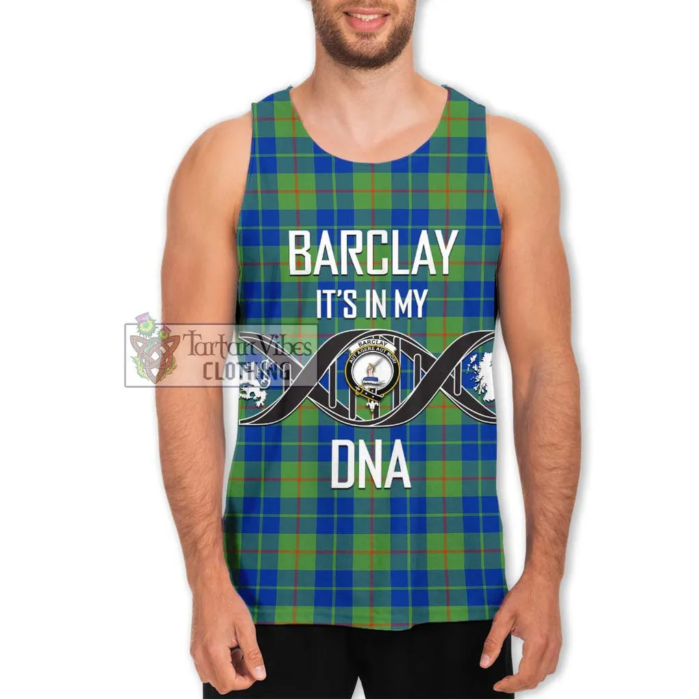 Barclay Hunting Ancient Tartan Men's Tank Top with Family Crest DNA In Me Style