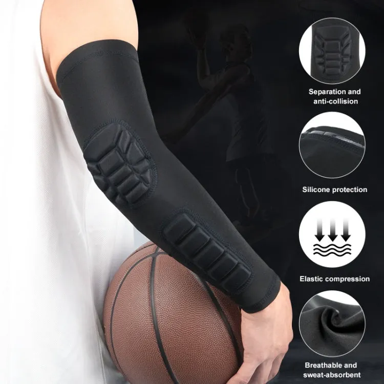 Basketball Sleeve Cellular Anti-collision Anti-slip Compression Elbow Protective Gear, Size:L(Blue)