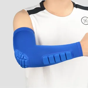 Basketball Sleeve Cellular Anti-collision Anti-slip Compression Elbow Protective Gear, Size:L(Blue)