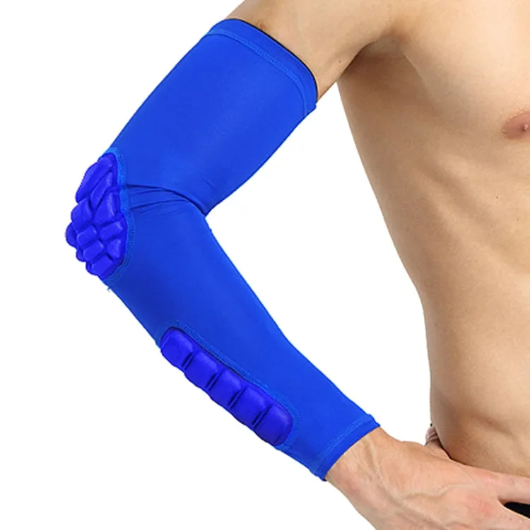 Basketball Sleeve Cellular Anti-collision Anti-slip Compression Elbow Protective Gear, Size:M(Blue)