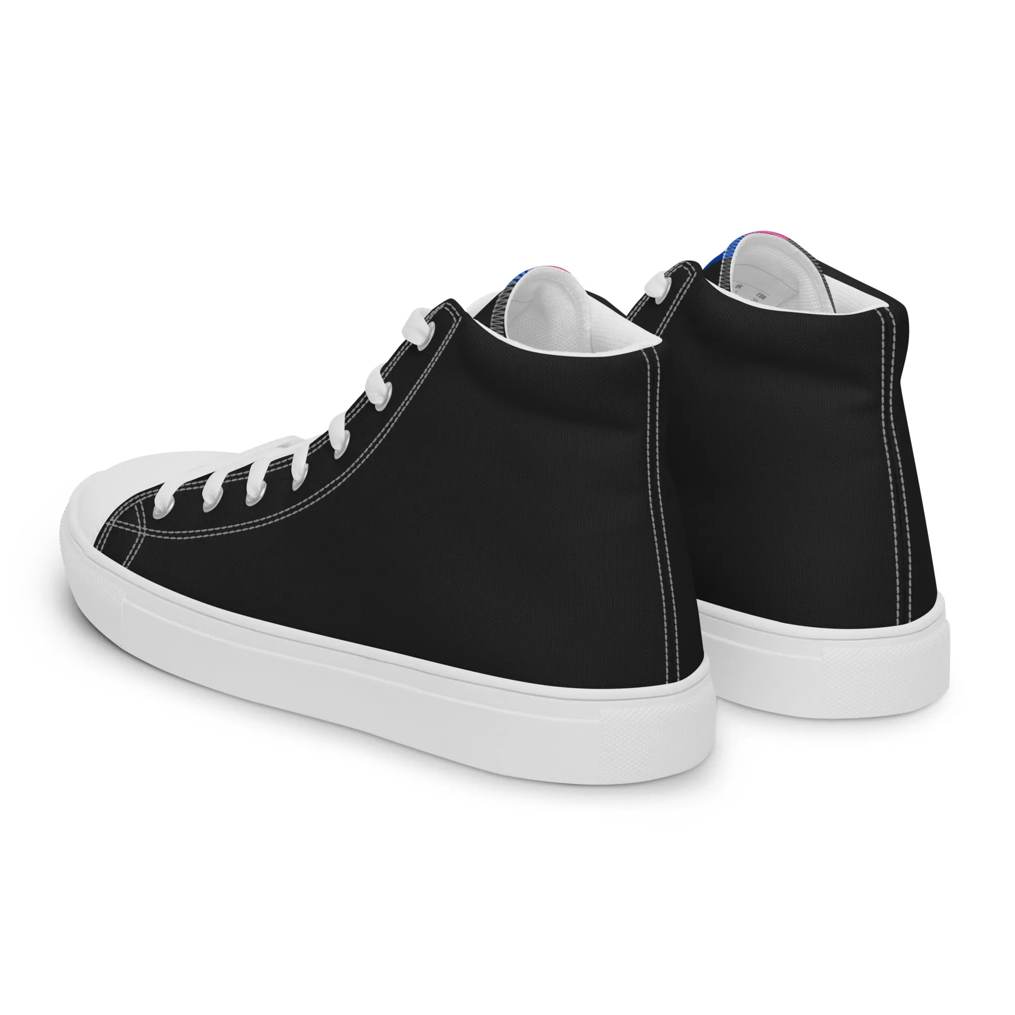 Bi Pride Black High Top Trainers (female sizes)