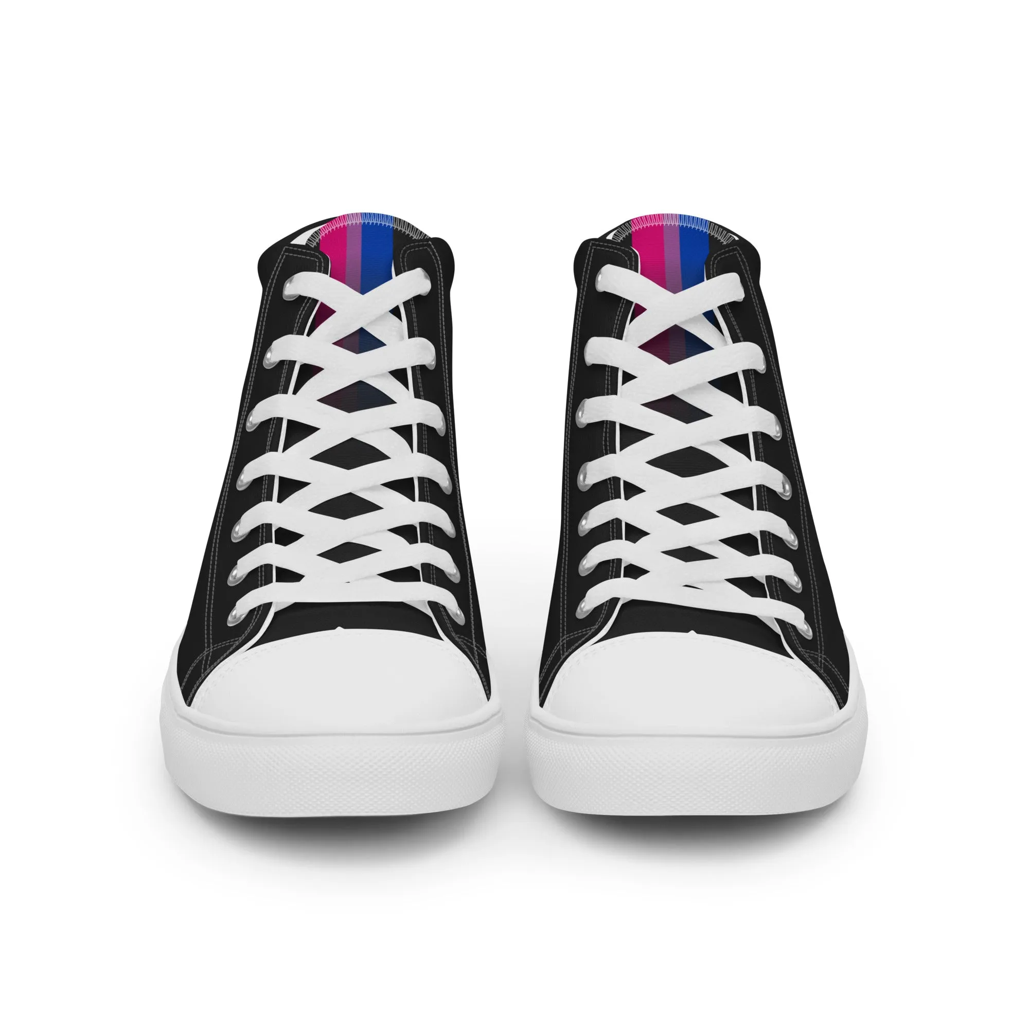 Bi Pride Black High Top Trainers (female sizes)