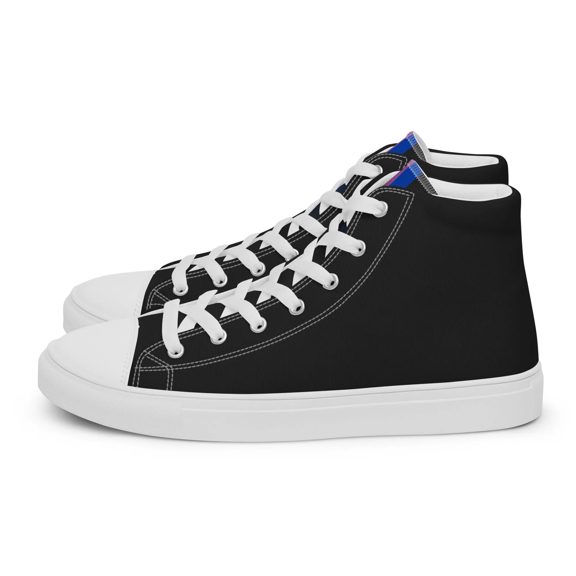 Bi Pride Black High Top Trainers (female sizes)