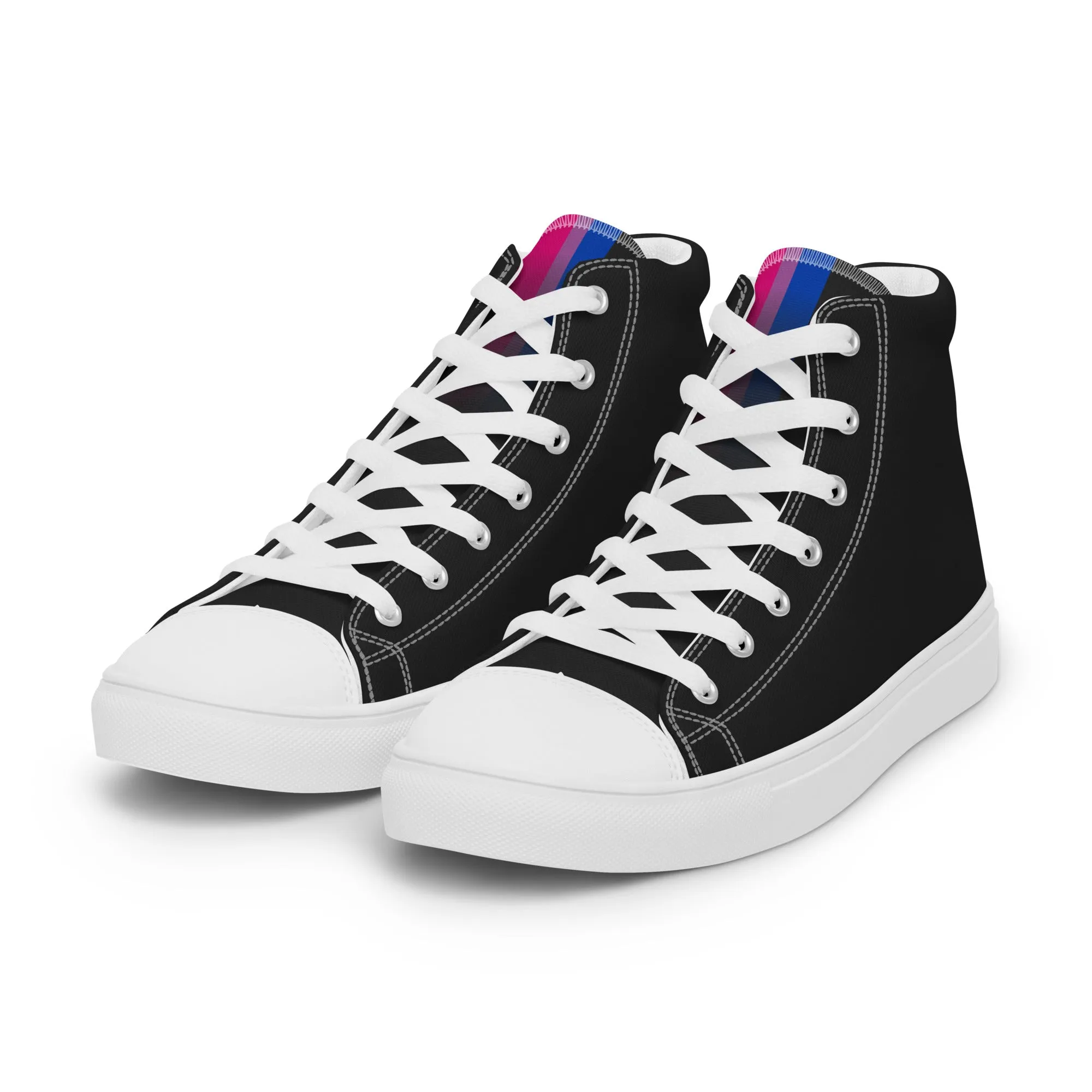 Bi Pride Black High Top Trainers (female sizes)