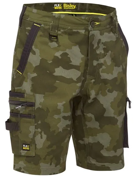 Bisley Flx & Move Stretch Canvas Camo Cargo Short - Limited Edition (BSHC1337)