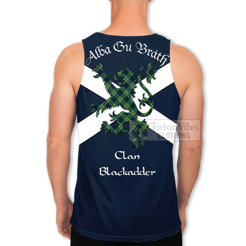 Blackadder Tartan Lion Rampant Men's Tank Top  Proudly Display Your Heritage with Alba Gu Brath and Clan Name