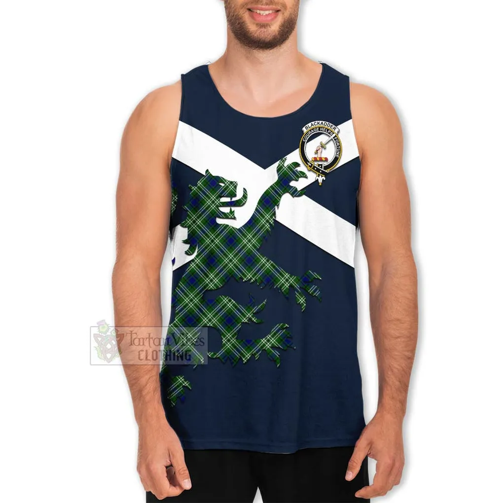 Blackadder Tartan Lion Rampant Men's Tank Top  Proudly Display Your Heritage with Alba Gu Brath and Clan Name