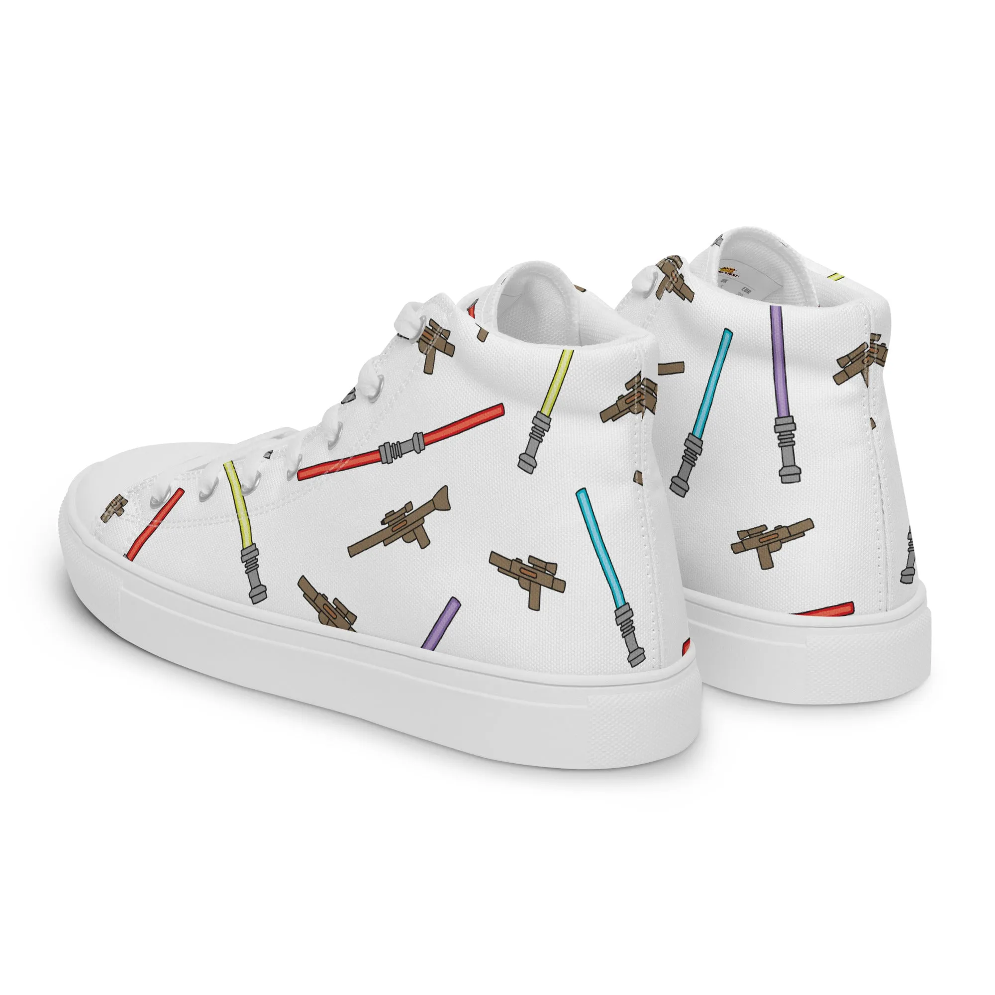 Blaster Weapon Women’s high top canvas shoes