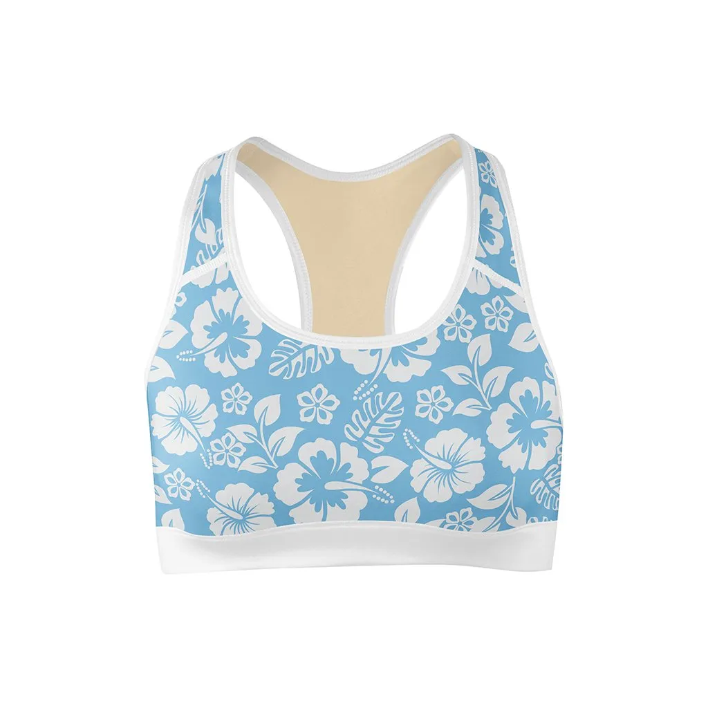 Blue Bloom Sports Bra