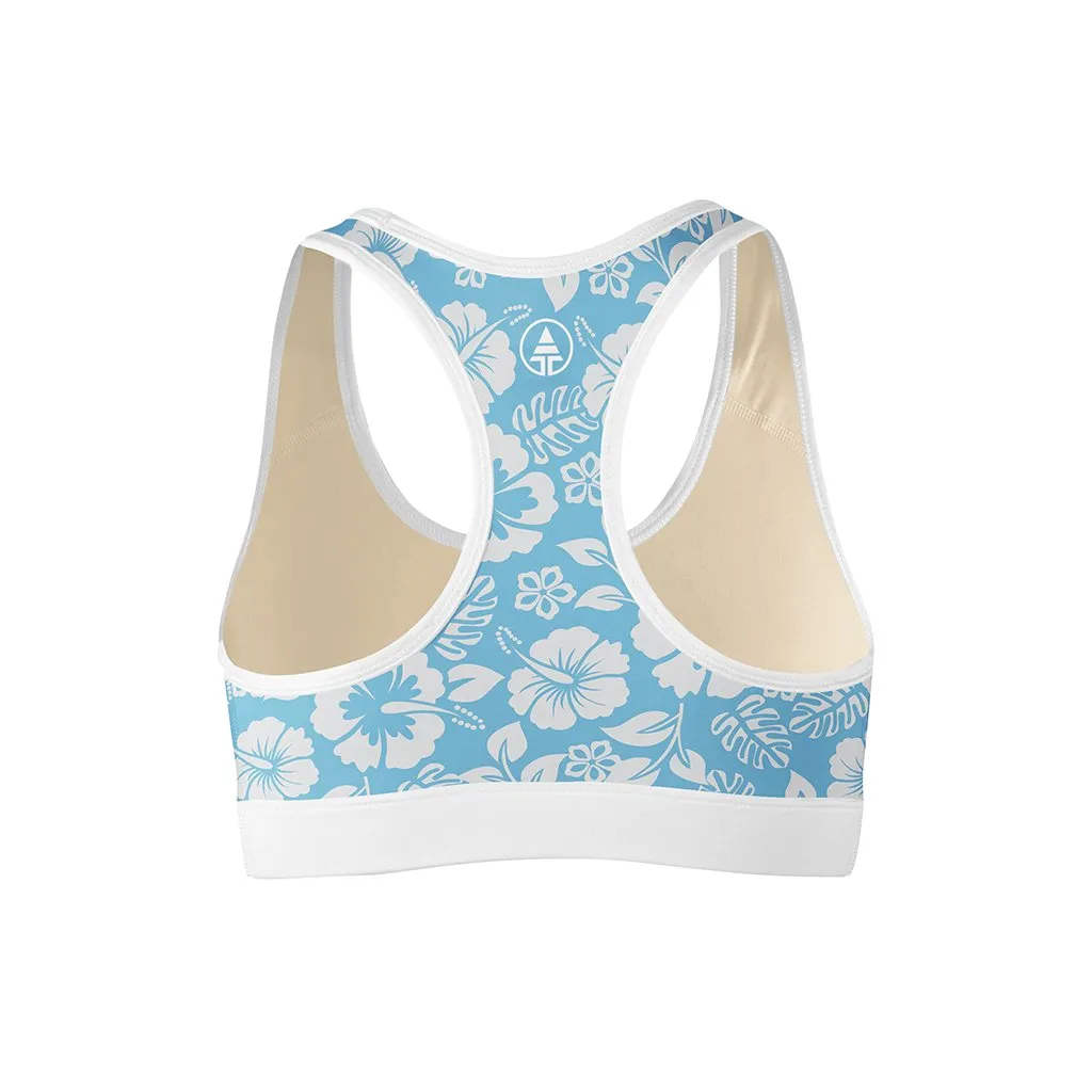 Blue Bloom Sports Bra