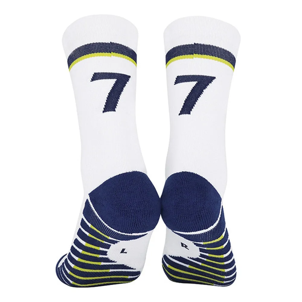 Blue Yellow Soccer Socks Fast-drying Breathable Non-Slip