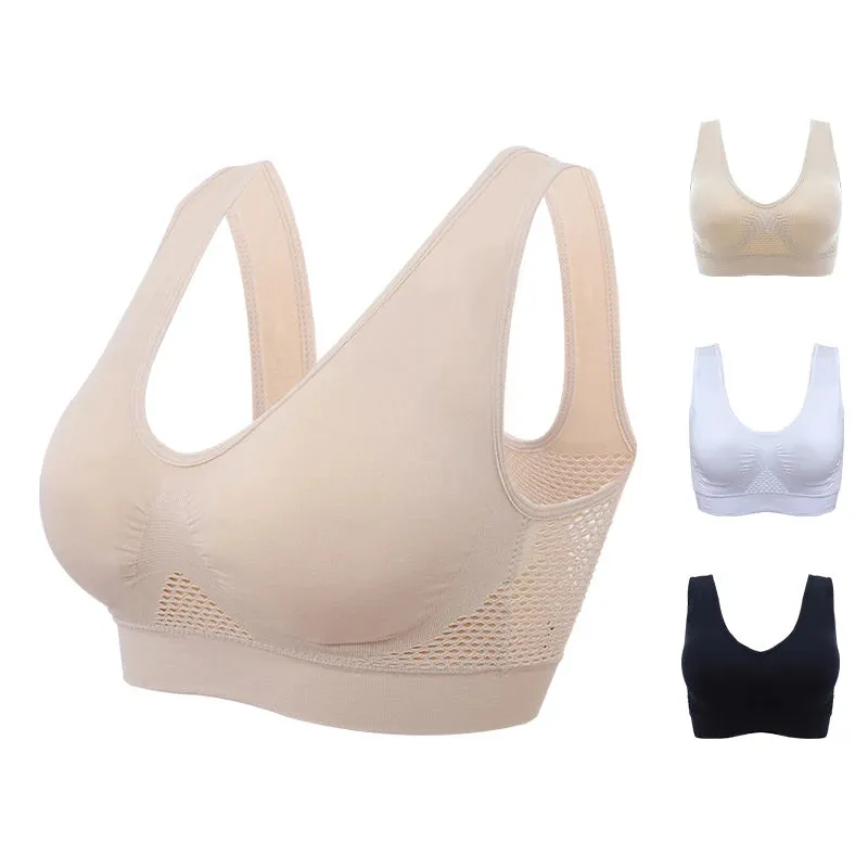 Breathable Women's Tops Hollow Bra