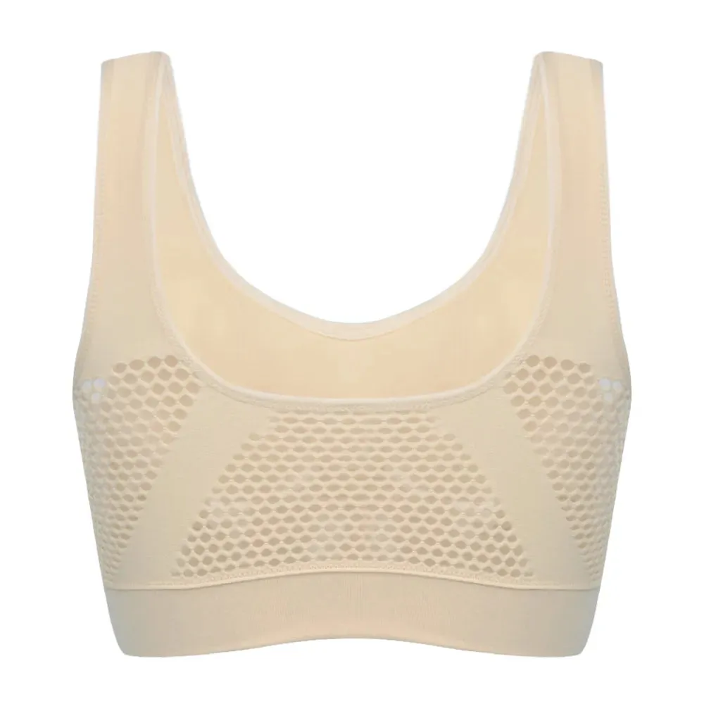 Breathable Women's Tops Hollow Bra